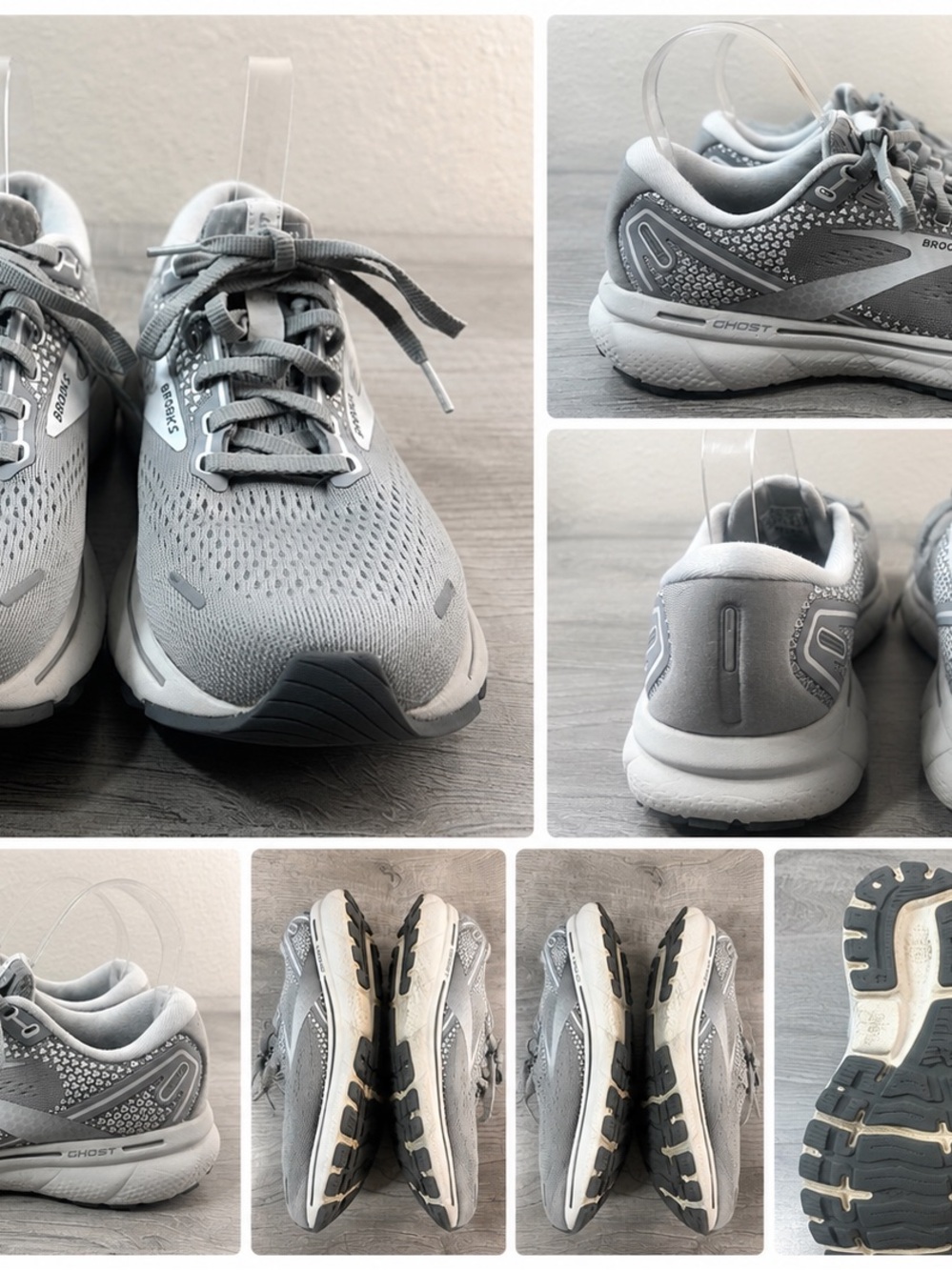 Brooks Ghost 14 Size 8 B Medium Running Shoes in Light Gray